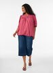 Viscose blouse with pintucks and balloon effect, Rose, Model image number 1