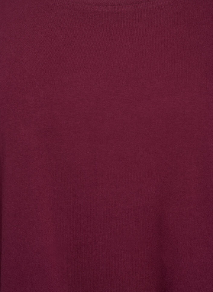 Basic jersey blouse with long sleeves, Dark Bordeaux, Packshot image number 2