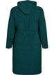 Morning robe with zipper and hood, Green, Packshot image number 1