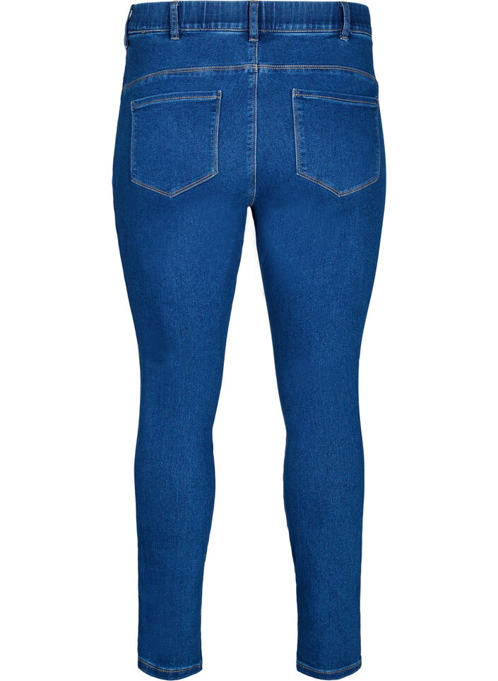 High-waisted jeggings, Blue, Packshot image number 1