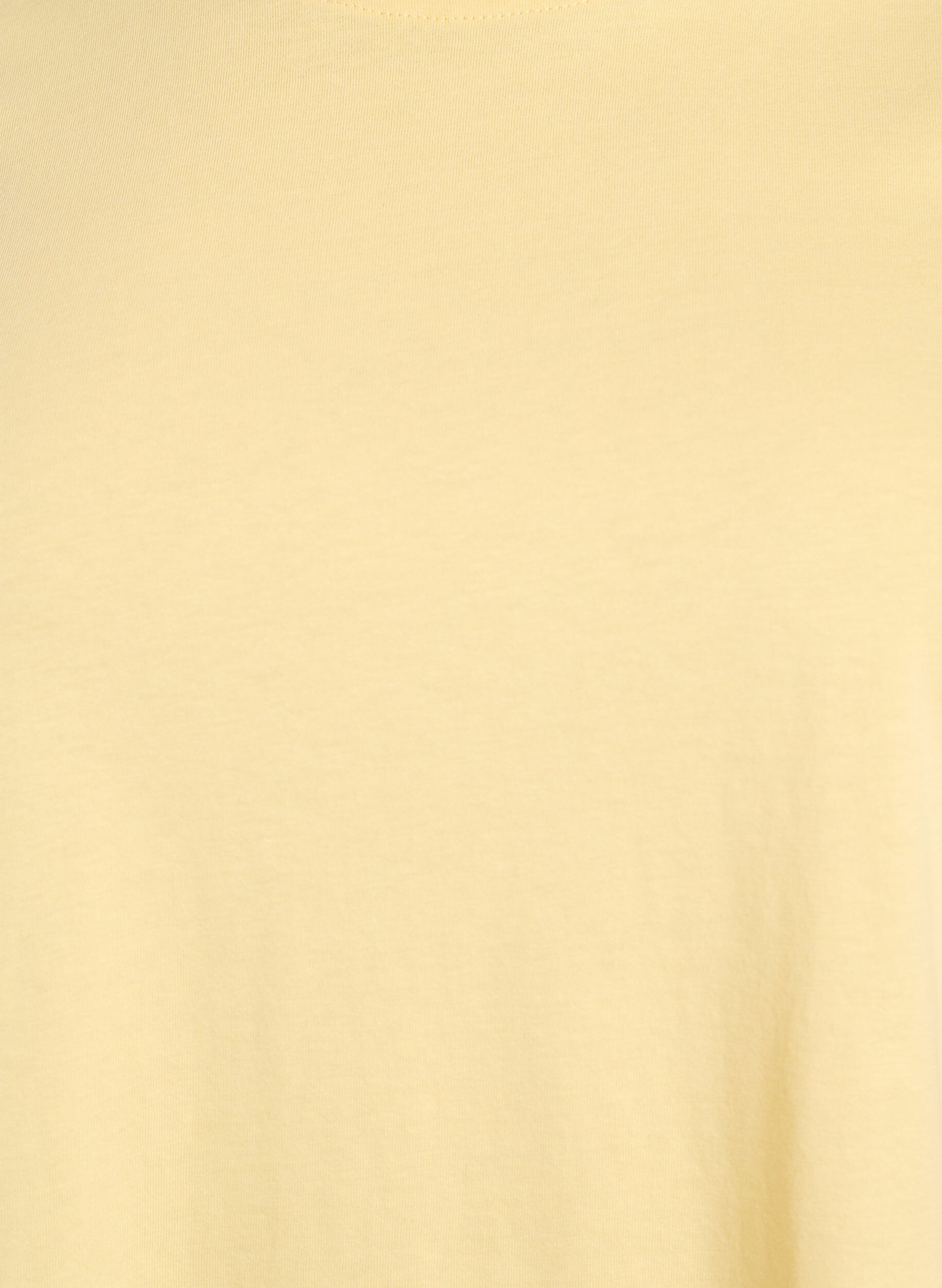 ZizzifashionBasic cotton T-shirt with round neck, Yellow, Packshot image number 2