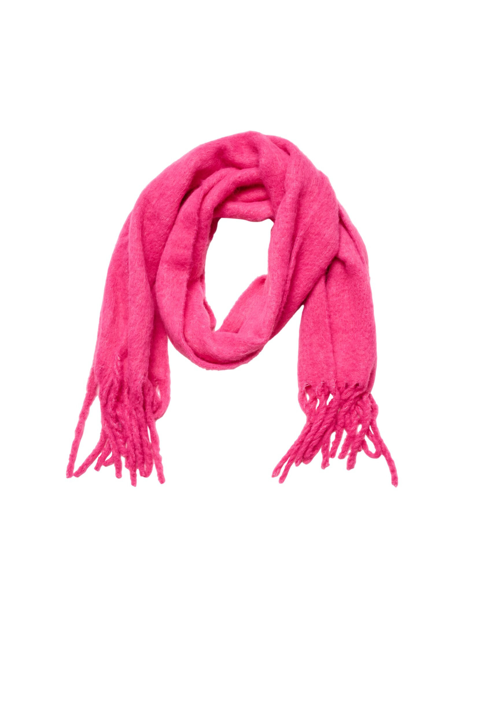 ZizzifashionSoft scarf with fringes, Pink, Packshot image number 0