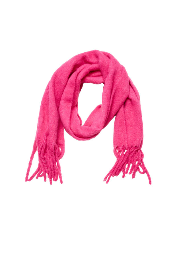 Soft scarf with fringes, Pink, Packshot image number 0