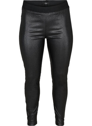 Long sparkly leggings, Black w/glitter, Packshot image number 0