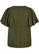 Blouse with short ruffle sleeves, Green, Packshot image number 1