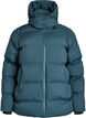 Short puffer jacket with detachable hood, Green, Packshot image number 0