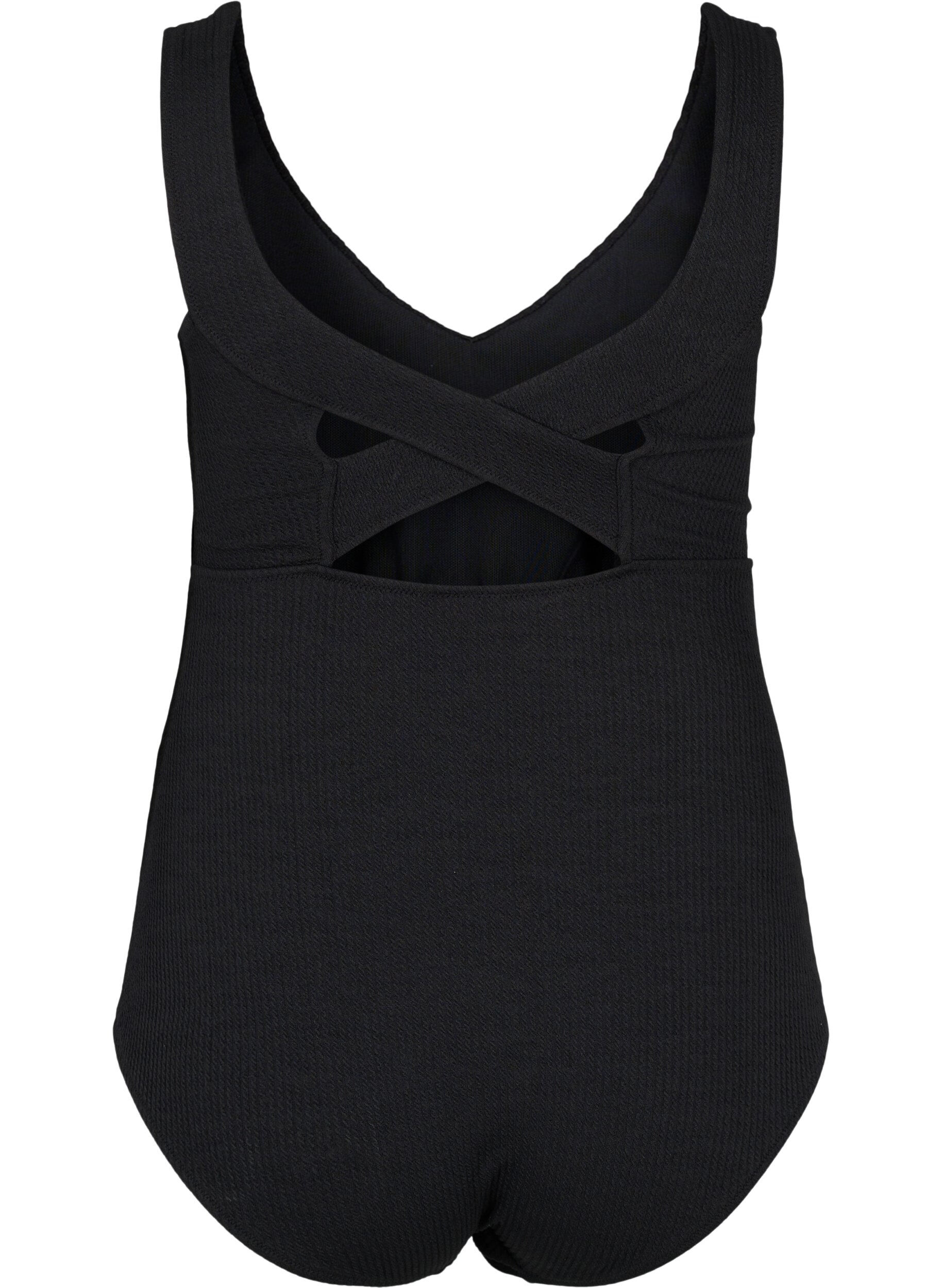 Zizzifashion Swimsuit with cross back, Black, Packshot image number 1