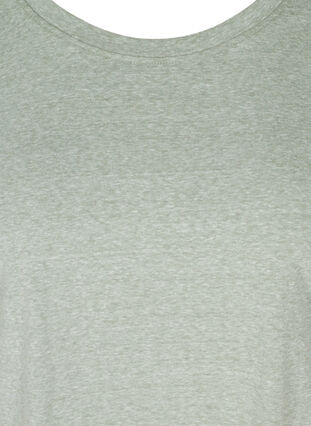 Marled cotton t-shirt, Chinois Green Mel., Packshot image number 2