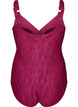 Swimsuit with wrap detail and tone-on-tone floral texture, Red, Packshot image number 1