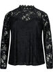 Long-sleeved lace blouse, Black, Packshot image number 0