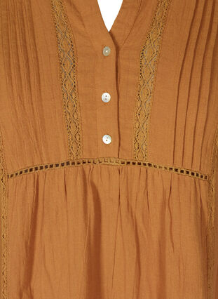 Cotton A-line dress, Chipmunk, Packshot image number 2