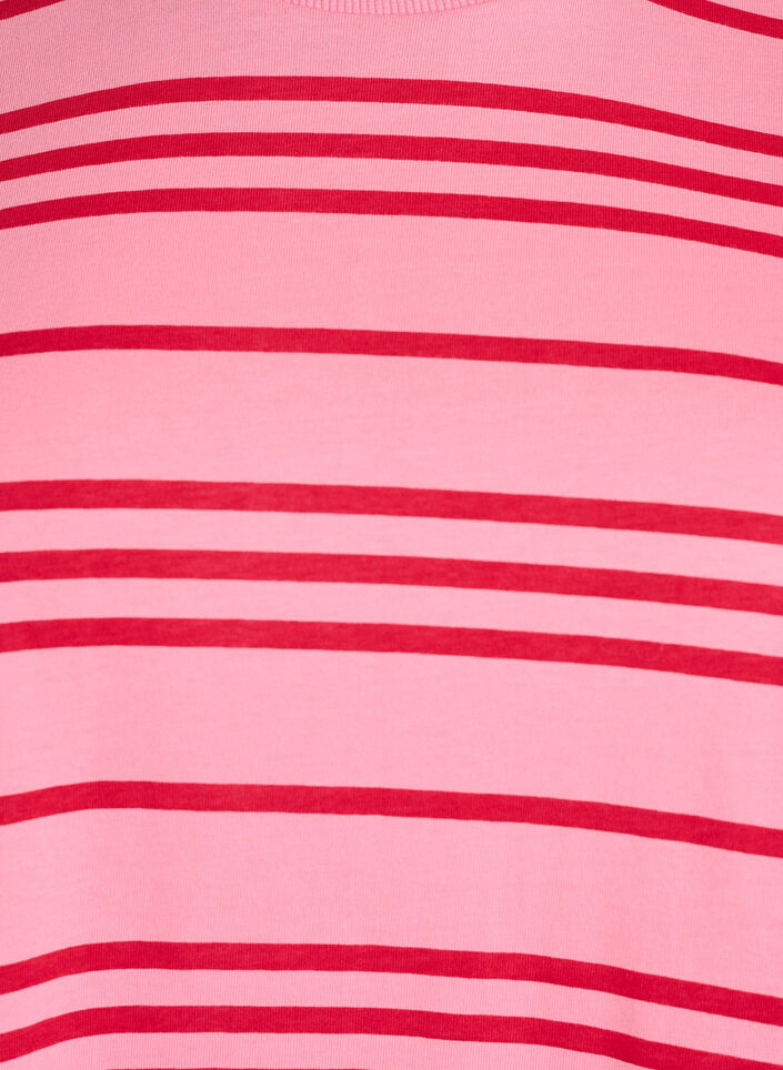 Striped cotton t-shirt, Pink, Packshot image number 2