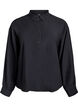 Shirt blouse with button detail at the back, Black, Packshot image number 0