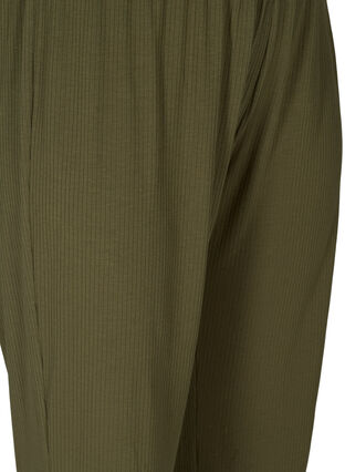 Loose trousers made from ribbed material, Olive Night, Packshot image number 2