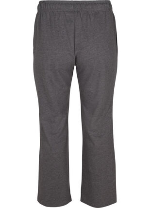 Sweatpants with wide legs and pockets, Dark Grey Melange, Packshot image number 1