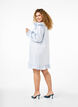 Jacquard dress with long sleeves and ruffle detail, Light Blue, Model image number 2