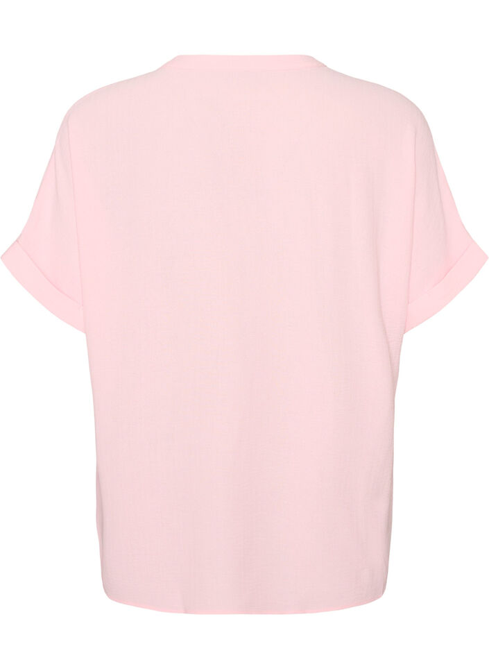 Loose blouse with short sleeves, Rose, Packshot image number 1