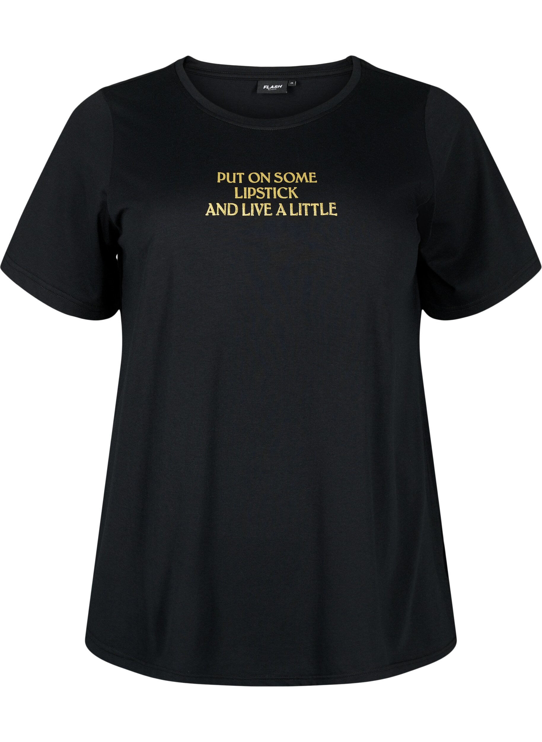 Zizzifashion FLASH - T-shirt with motif, Black Lips, Packshot image number 0