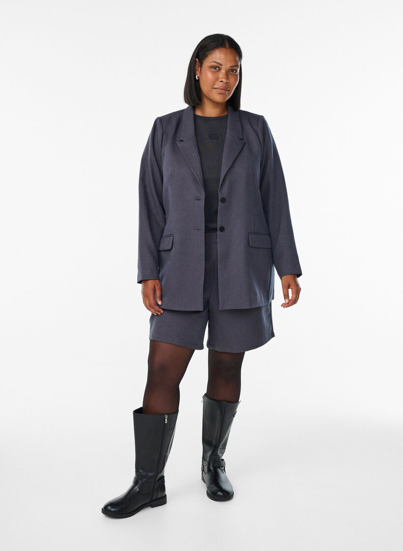 Classic blazer with pockets, Dark Grey, Model image number 1