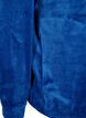 Velour cardigan with zipper and hood, Blue, Packshot image number 3