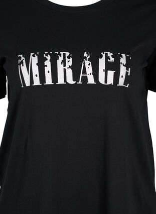 Organic cotton T-shirt with print, Black, Packshot image number 2