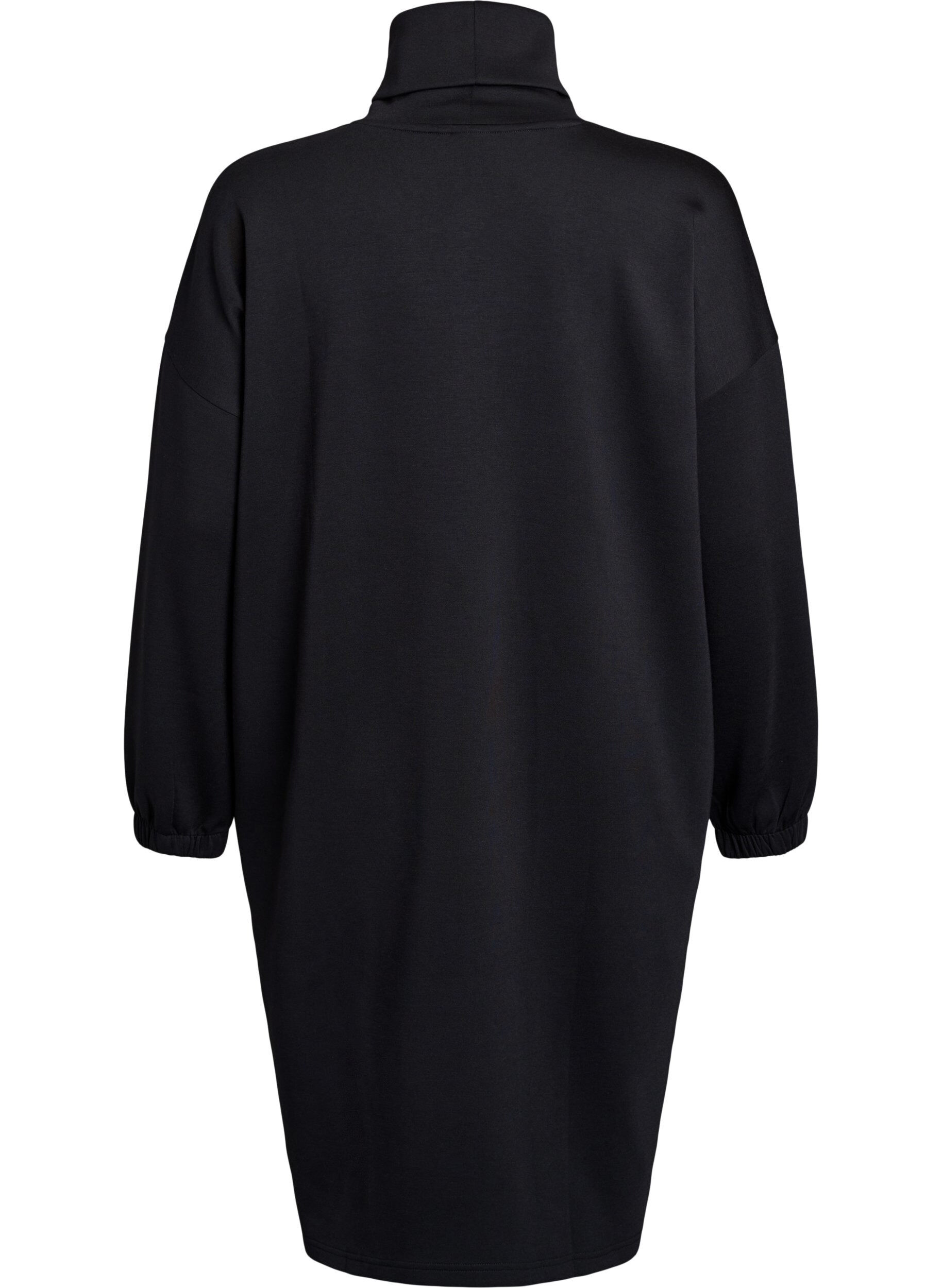 Zizzifashion A-shaped turtleneck dress, Black, Packshot image number 1