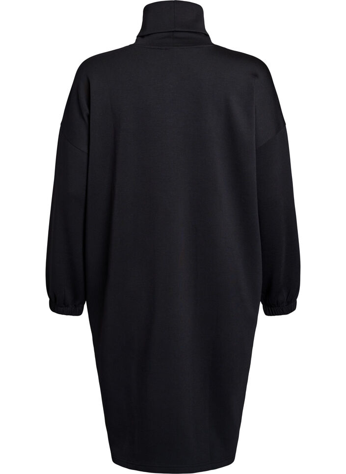 A-shaped turtleneck dress, Black, Packshot image number 1