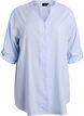 Checked tunic with 3/4 sleeves, Light Blue, Packshot image number 0
