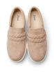 Shoes in faux suede with braided straps, Beige, Packshot image number 2