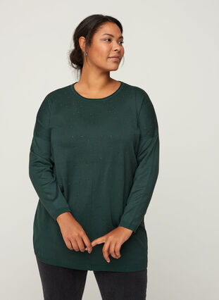 MOLYMPIA, L/S, PULLOVER, Darkest Spruce, Model image number 0