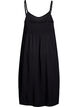 Midi strap dress with a smocked back, Black, Packshot image number 1
