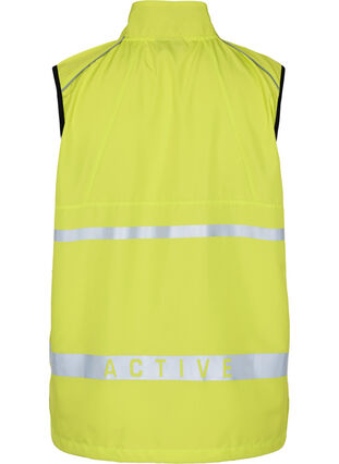 Yellow running vest with reflectors, Neon Yellow, Packshot image number 1