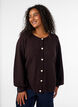 Cardigan with heart-shaped buttons, Brown, Model image number 0