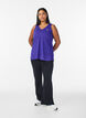 Workout top with v-neck, Purple, Model image number 1