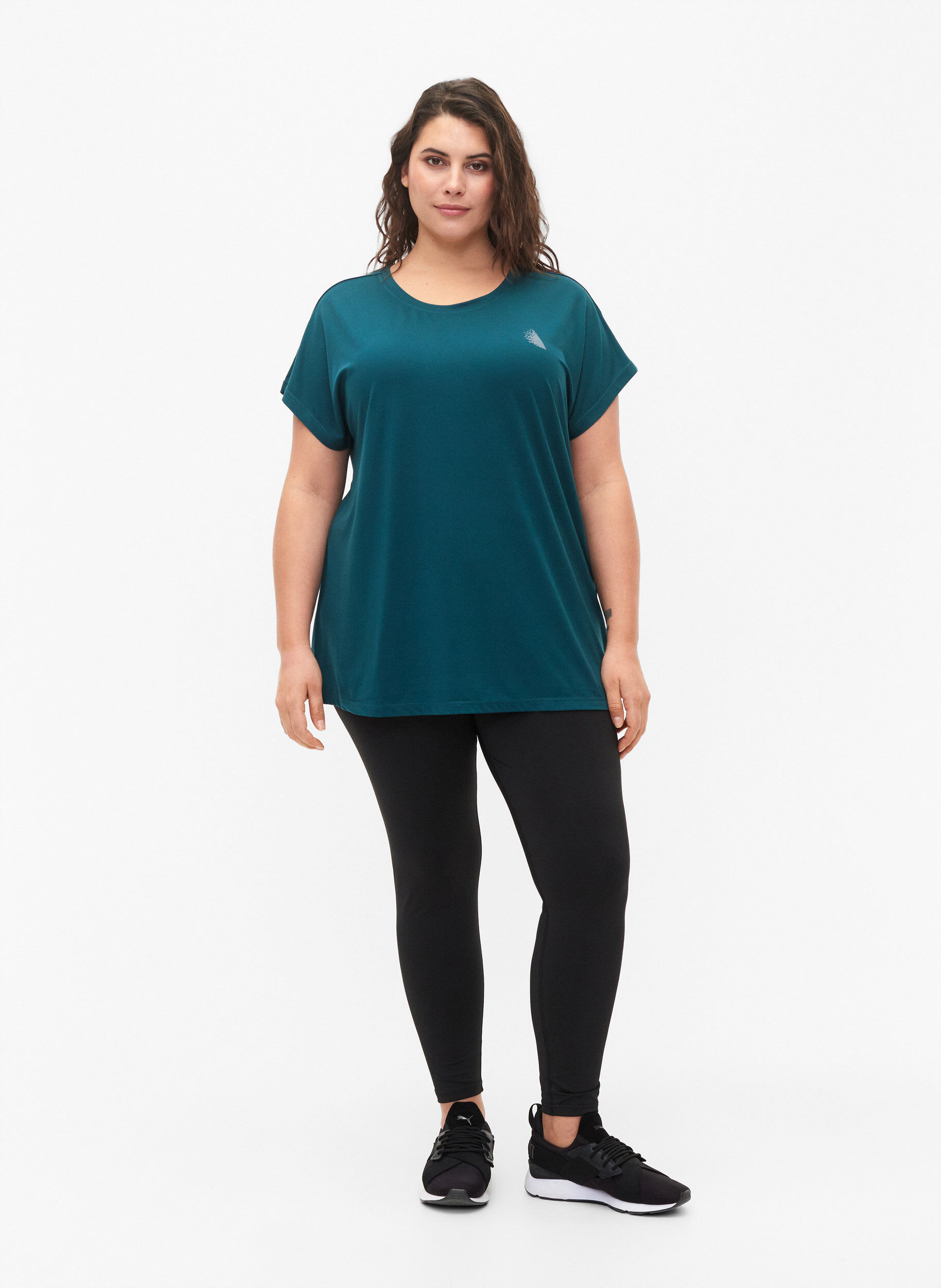Zizzifashion Short sleeved workout t-shirt, Green, Model image number 1
