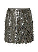 Short sequin skirt with an elasticated waistband, Dark Grey, Packshot image number 0