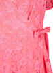 Wrap dress with lace and short sleeves, Pink Carnation, Packshot image number 2