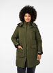Practical winter jacket with hood and pockets, Green, Model image number 0