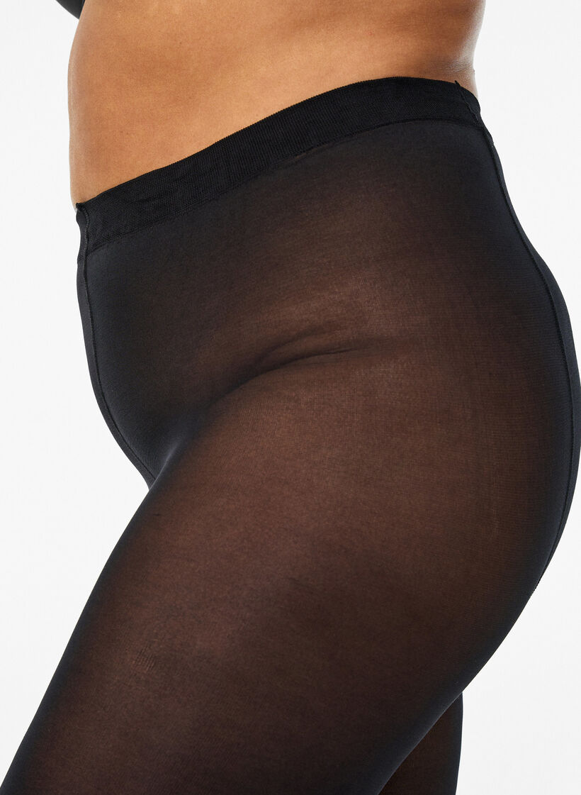 2-pack tights in 100 denier, Black, Model image number 2