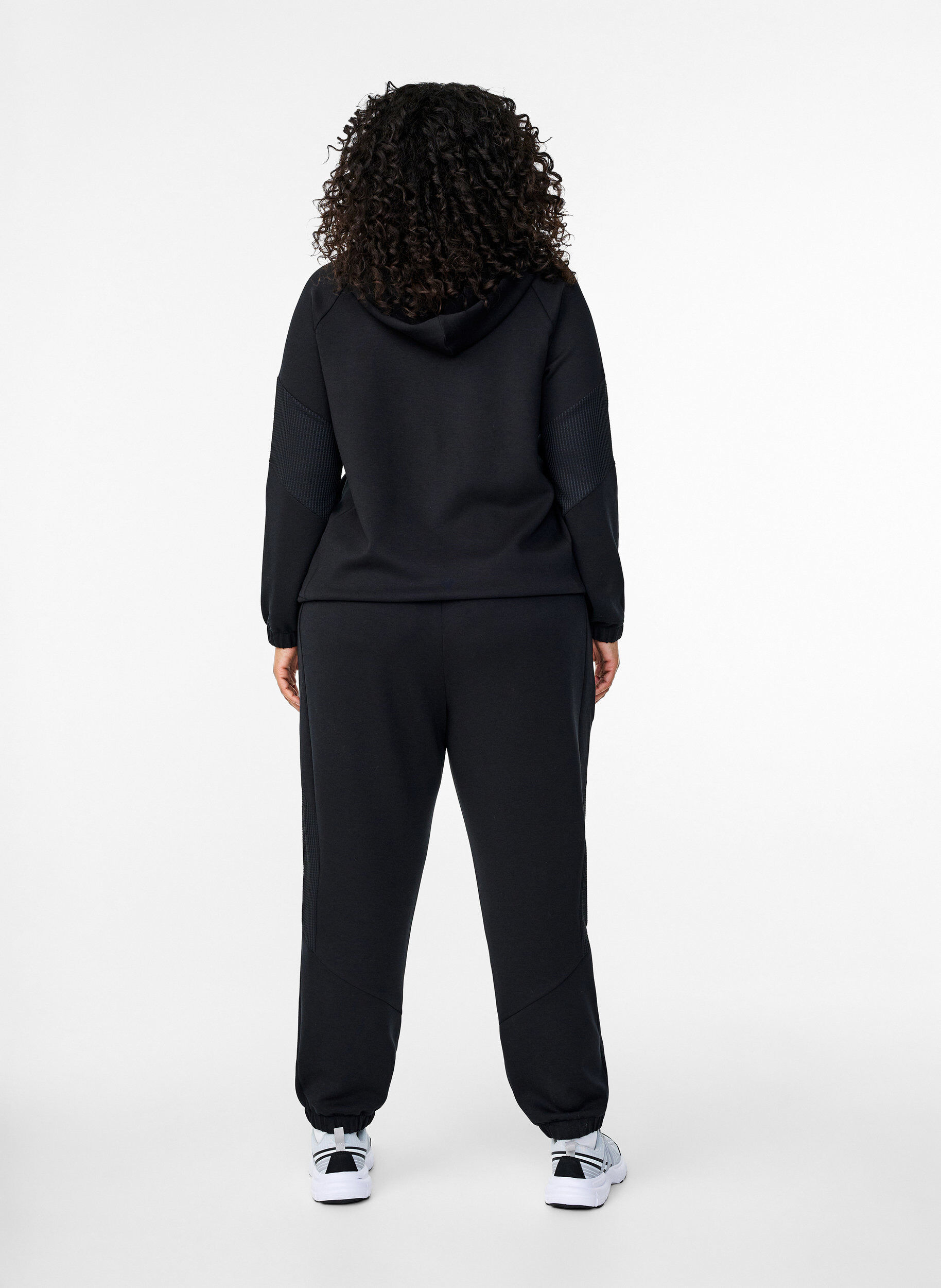 Zizzifashion Sweatpants with textured detail, Black, Model image number 1