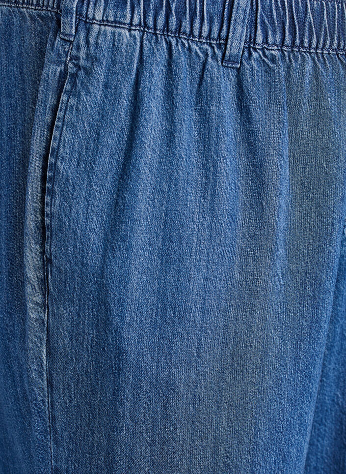 Wide jeans with an elastic waistband, Blue, Packshot image number 2