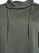 Short sweatshirt dress with high collar and pockets, Green, Packshot image number 2
