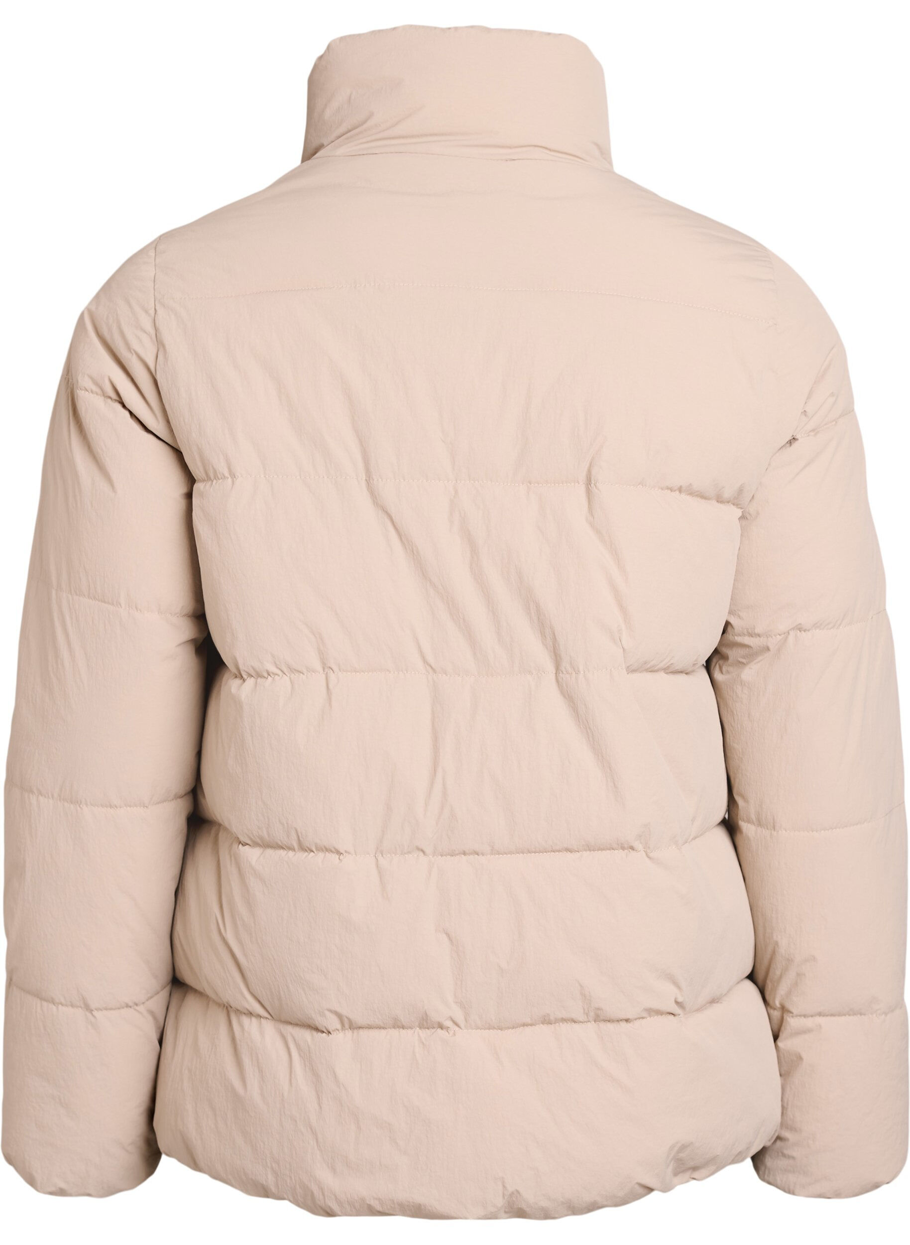 Zizzifashion Short padded puffer jacket with a high neck, Beige, Packshot image number 1