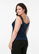 Viscose top with lace trim, Blue, Model image number 2
