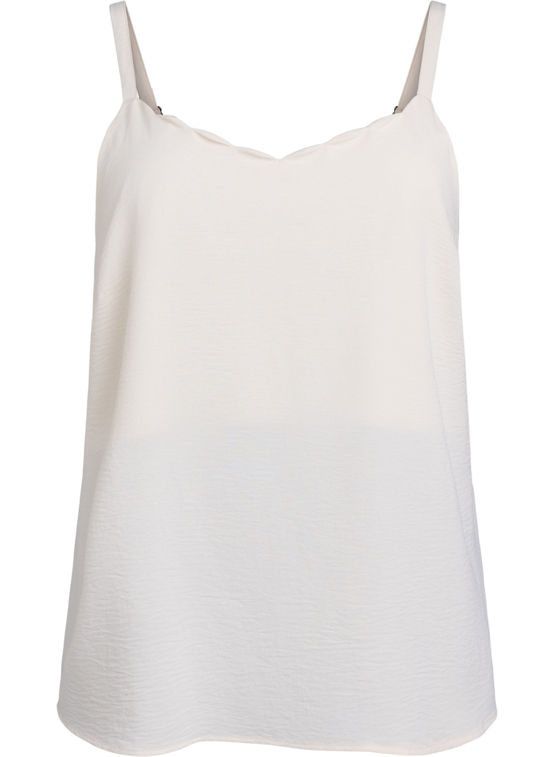 Zizzifashion Top with a wavy hem, Vanilla, Packshot image number 0