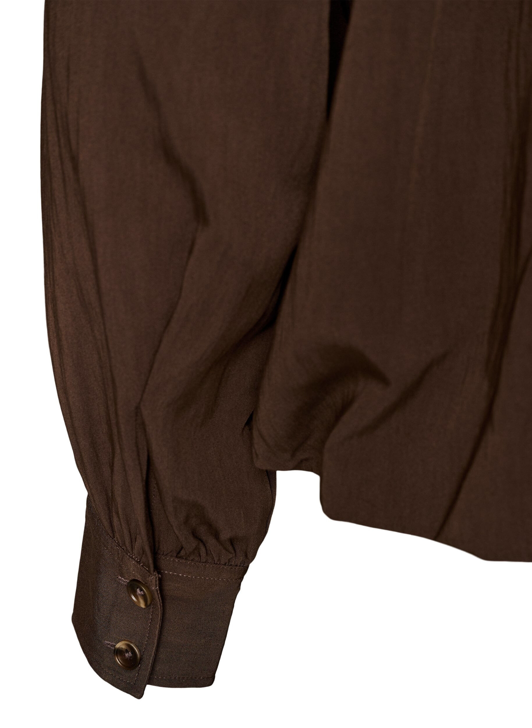 ZizzifashionShirt with balloon shape and concealed zip, Brown, Packshot image number 3