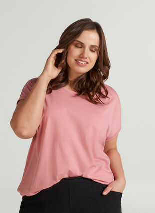 Cotton mix t-shirt, Brandied Apricot Mel, Model image number 0