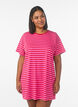 Long striped night T-shirt, Pink, Model image number 0