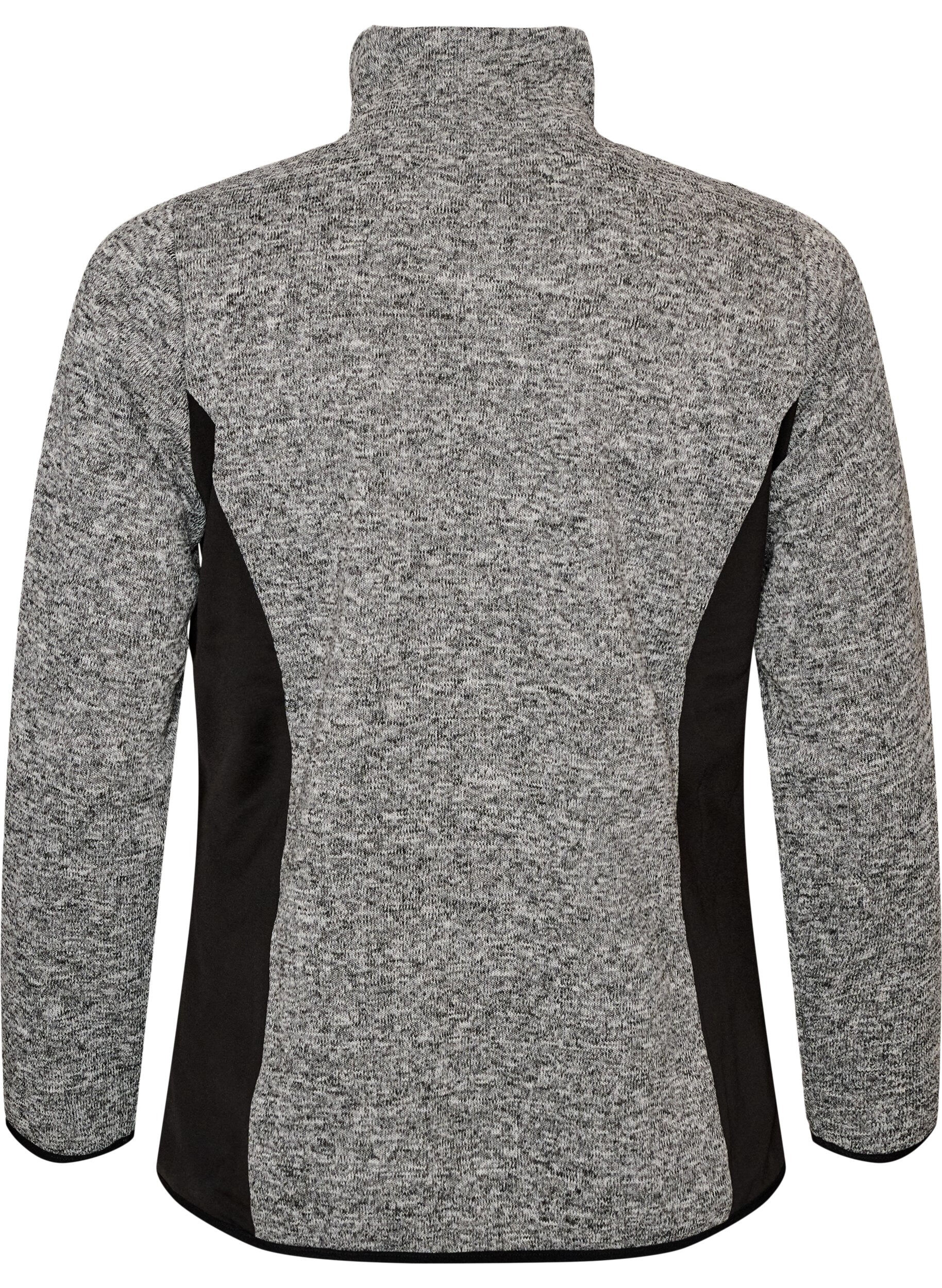 ZizzifashionTraining cardigan with contrast panels and a high collar, Dark Grey, Packshot image number 1