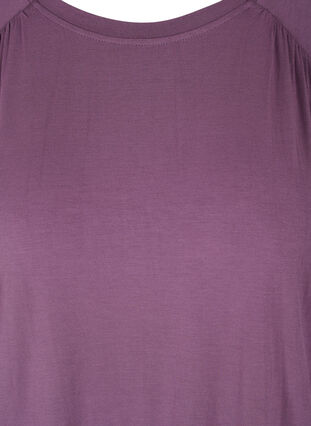 Viscose top with a round neckline, Vintage Violet, Packshot image number 2